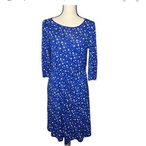 Boden in 3/4 sleeve floral print dress size 6 petite